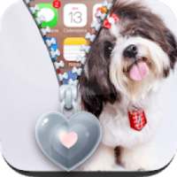 ikon Cute Dog Zipper Screen Lock Ziplock Wallpaper Free