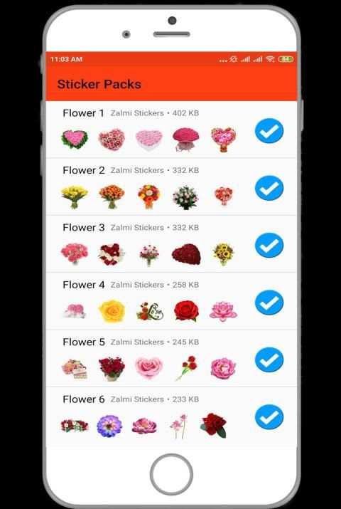 WAStickerApps - Flower Stickers For Whatsapp msngr screenshot 7