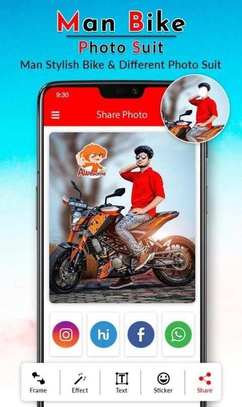 Bike Photo Suit - Bike Photo Frame स्क्रीनशॉट 1