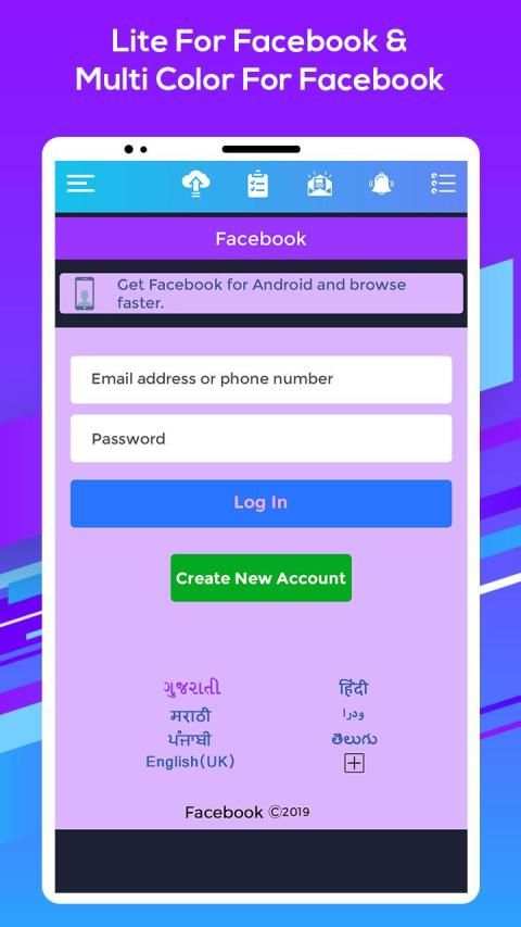 Lite For Facebook & Multi Color For Facebook screenshot 2