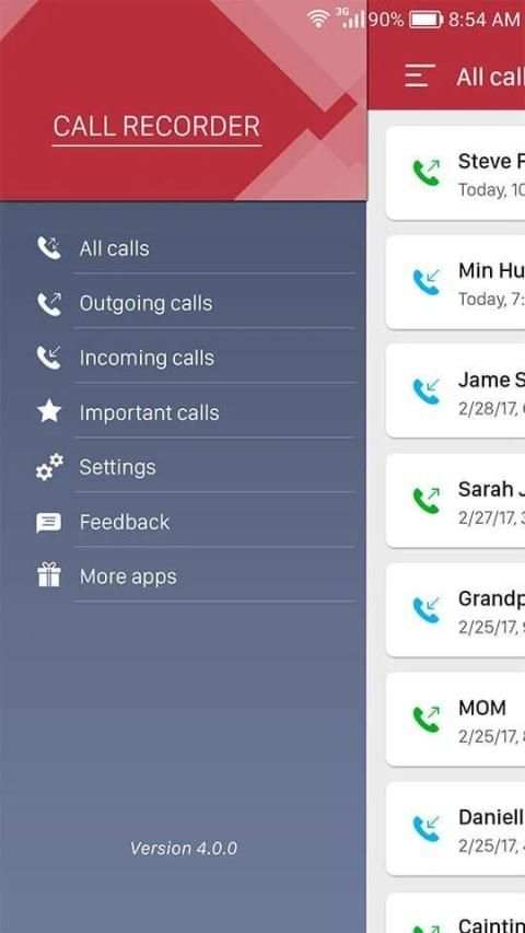 HD call recording app - automatic call recorder screenshot 7