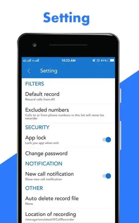 Auto Call Recorder : Hide App screenshot 1