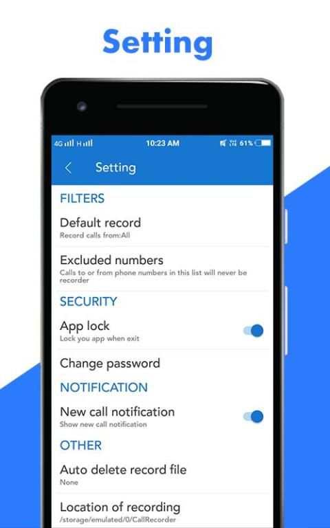 Auto Call Recorder : Hide App स्क्रीनशॉट 1