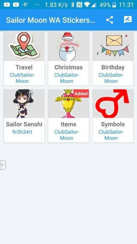 Sailor Moon WA Stickers screenshot 2