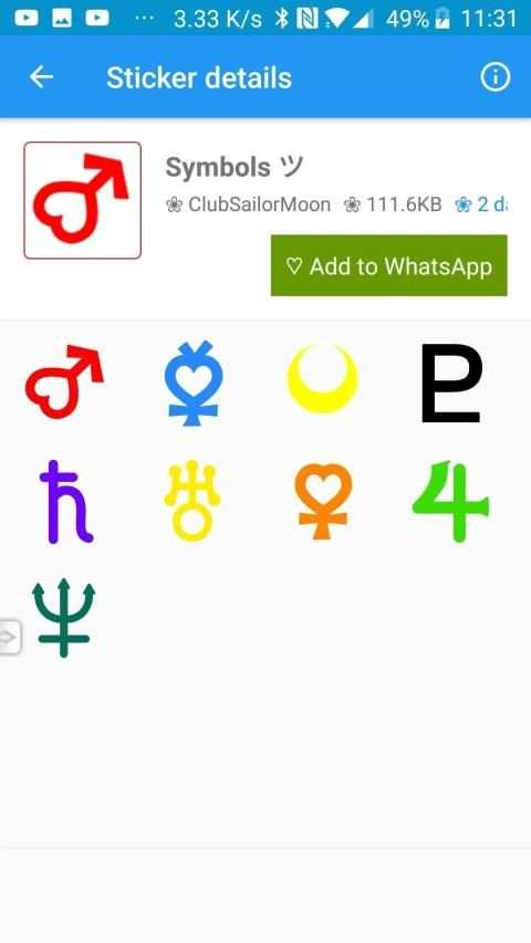 Sailor Moon WA Stickers screenshot 1