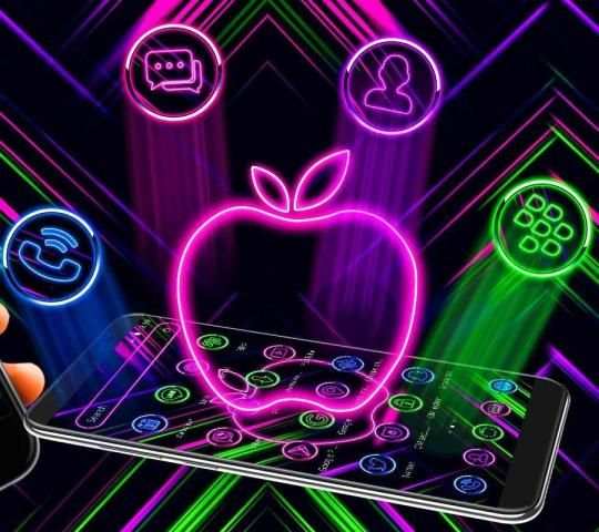 Neon Apple Colorful Launcher Theme* screenshot 3