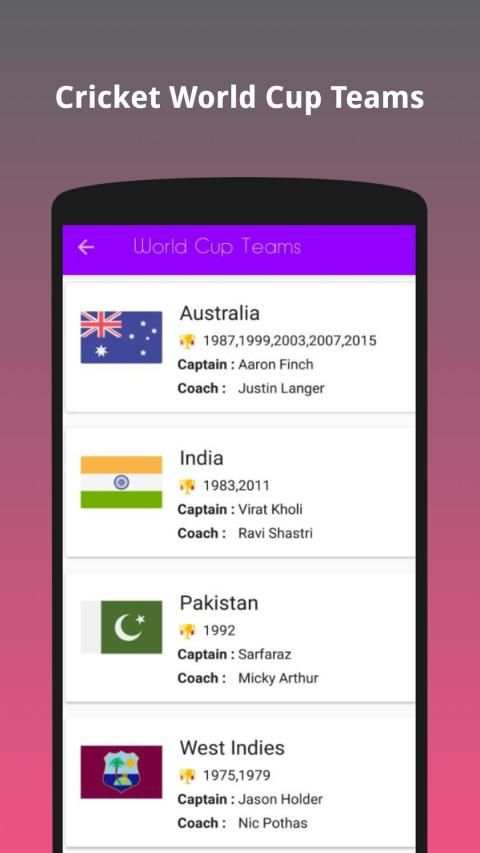 Cricket World Cup 2019 - Schedule , Live Scores screenshot 3