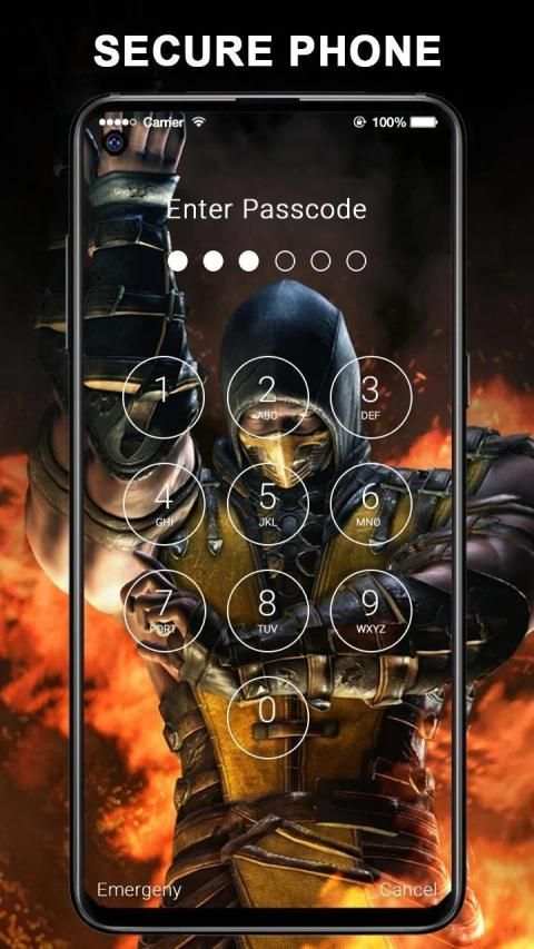 Scorpion Mortal Combat Wallpapers Lock Screen 6 تصوير الشاشة