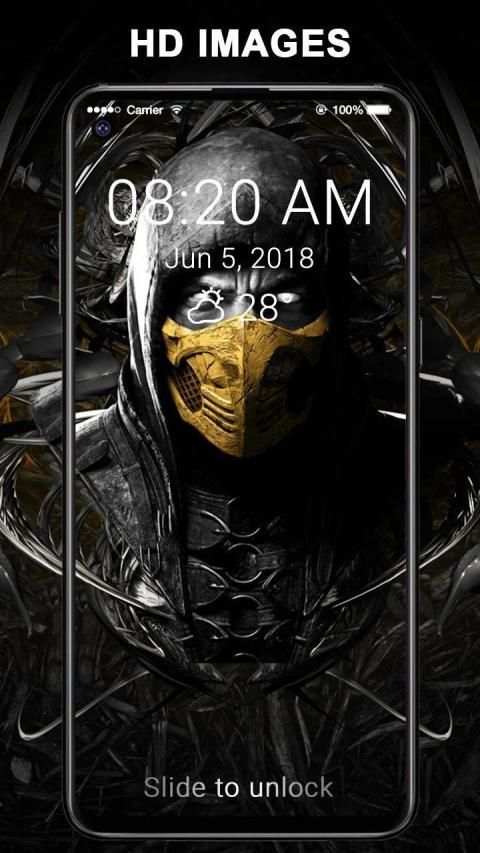 Scorpion Mortal Combat Wallpapers Lock Screen 4 تصوير الشاشة