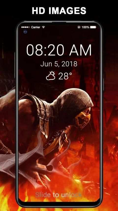 Scorpion Mortal Combat Wallpapers Lock Screen 1 تصوير الشاشة