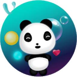 Panda blowing bubbles