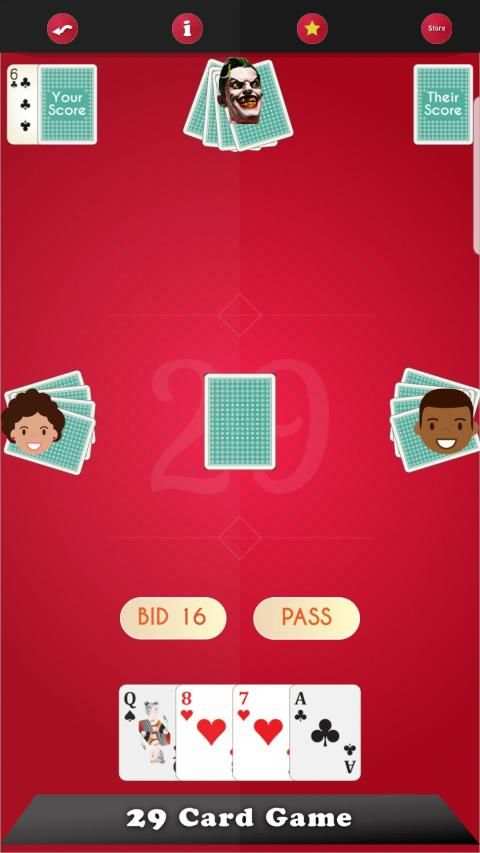 29 Card Game screenshot 2