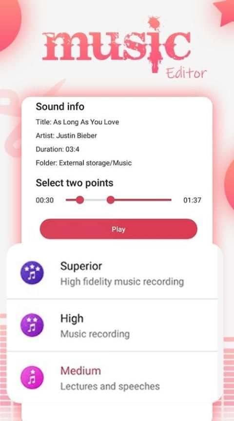 Music Editor - Mp3 Cutter स्क्रीनशॉट 2