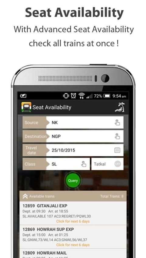 Indian Railways - IRCTC Train Enquiry & PNR Status screenshot 9