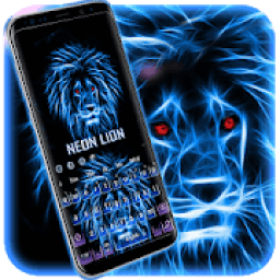 ikon Neon Lion Keyboard Theme