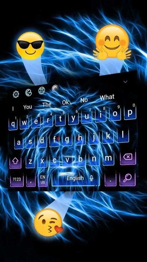 Neon Lion Keyboard Theme स्क्रीनशॉट 4