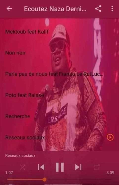 Naza Chansons Dernier Album - sans internet screenshot 3