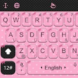 Black Pink Bowknot Keyboard Theme
