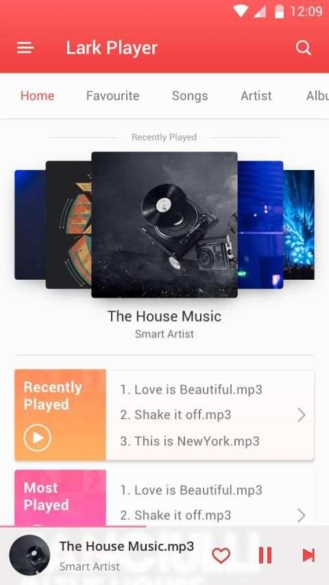 Lark Player Theme - Red Radio screenshot 3