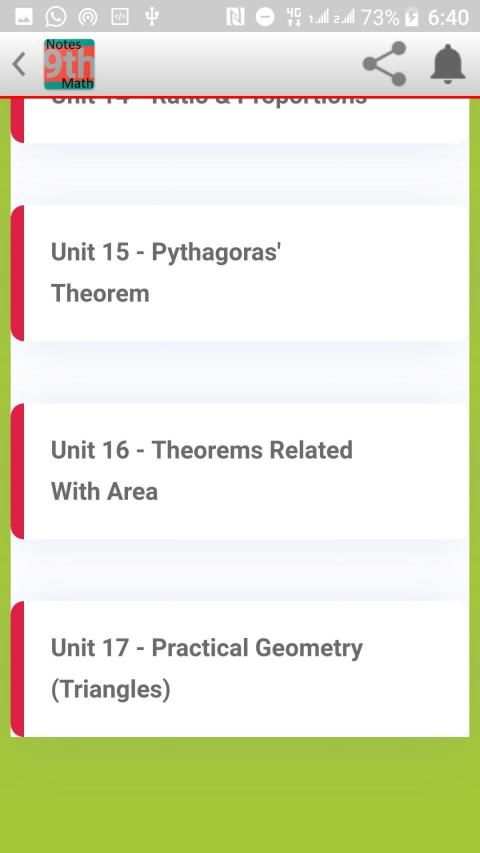 Math 9th Notes MCQs, solved exercises स्क्रीनशॉट 3