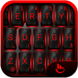 ikon Modern Black Red Light Keyboard Theme