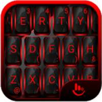 Modern Black Red Light Keyboard Theme on 9Apps