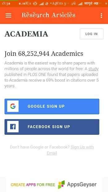 Research Articles скриншот 2