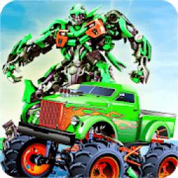 Real Robot Transform Monster Truck Fight