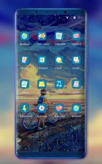 Drawing dream theme | bike boy launcher screenshot 3