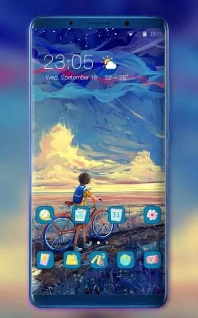Drawing dream theme | bike boy launcher screenshot 4