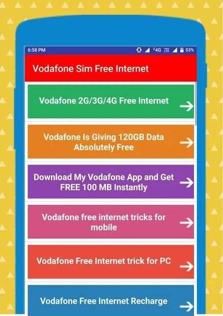 Vodafone Free Internet Tricks screenshot 3