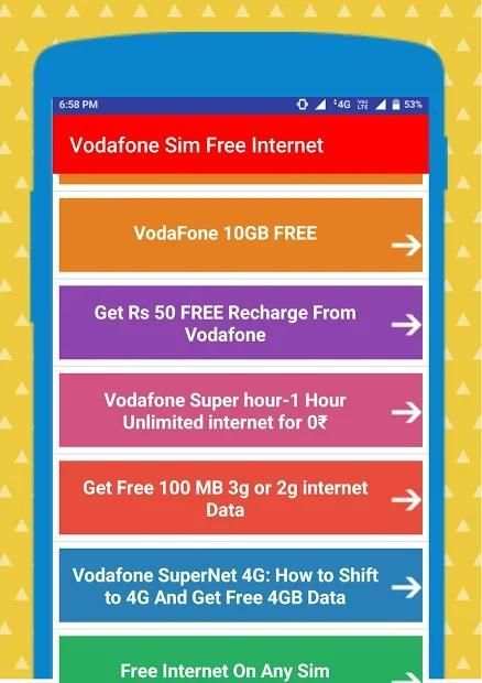 Vodafone Free Internet Tricks screenshot 1
