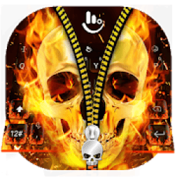 Skull Zipper Keyboard Theme иконка