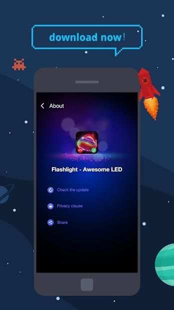 Color Phone Flashlight - LED display banner screenshot 1