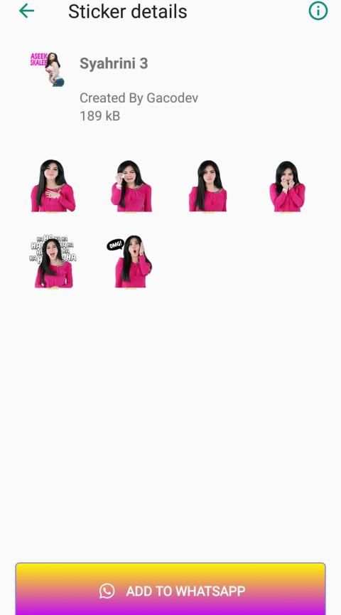 Stiker Syahrini untuk Whatsapp screenshot 2