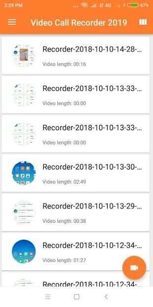 Video Call Recorder 2019 screenshot 2