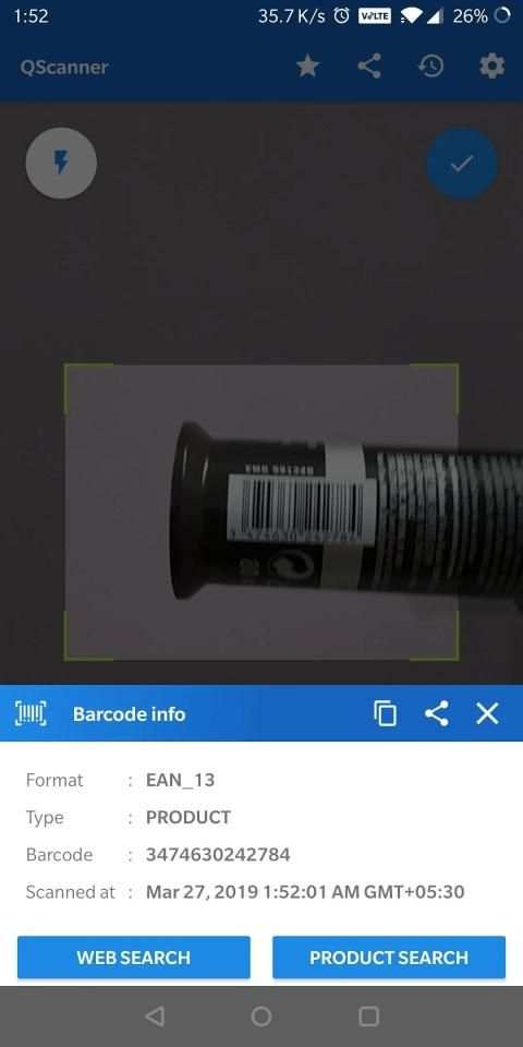 QScanner - QR code & Barcode scanner स्क्रीनशॉट 3
