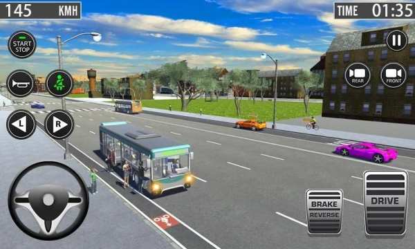 Coach Bus Driving Simulator 2019 - Hard Parking 3D screenshot 2