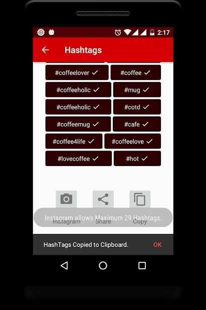 HashTags App for Instagram screenshot 1