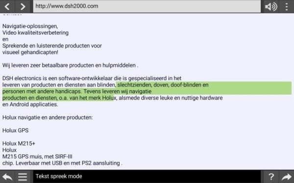 Sprekende Browser screenshot 2