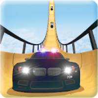 Police Car vs Mega Ramp