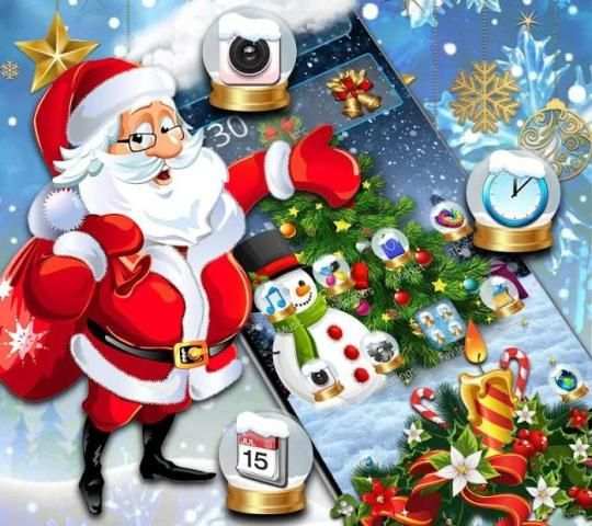 Tema Natal Snowy Merry screenshot 2