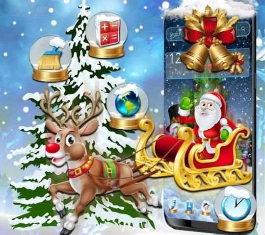 Tema Natal Snowy Merry screenshot 1