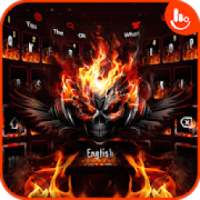 Fire Skull Keyboard Theme