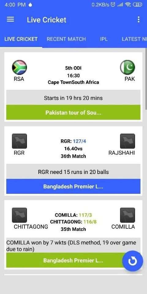 লাইভ ক্রিকেট স্কোর | Live Cricket Score IPL / BPL screenshot 3