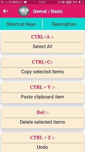 Computer Shortcut Keys (300+Keyboard ShortcutKeys) स्क्रीनशॉट 1
