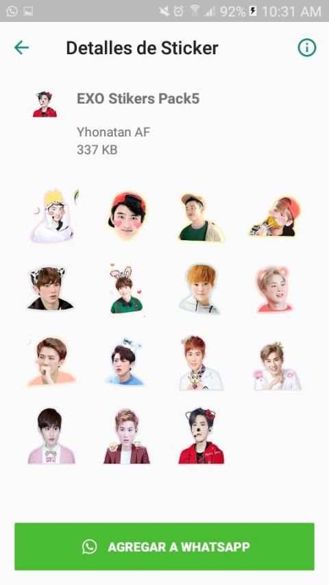 EXO Stickers KPop para Whatsapp screenshot 2