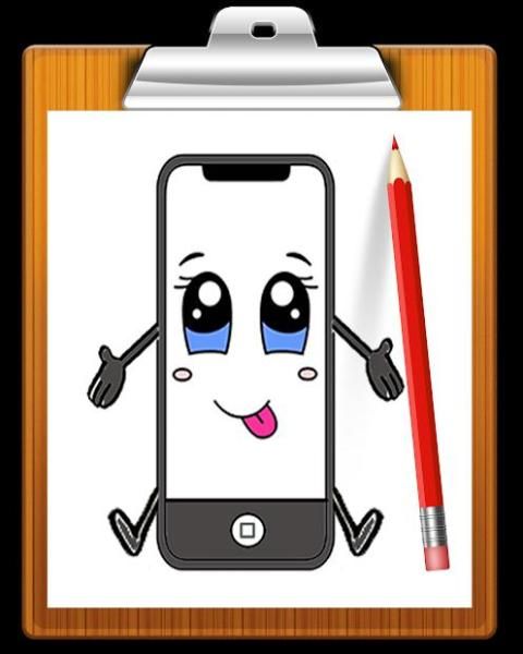 Outline drawing smartphone. Elegant thin line style design. Vector  smartphone with UI icons. 7539386 Vector Art at Vecteezy