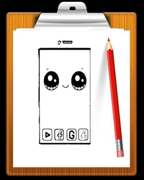 1pc Cute Cartoon Surprised Expression Line Drawing Dog Phone Case | SHEIN