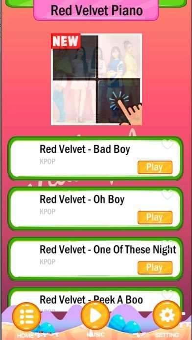 Piano Tiles - Red Velvet Lovers screenshot 1